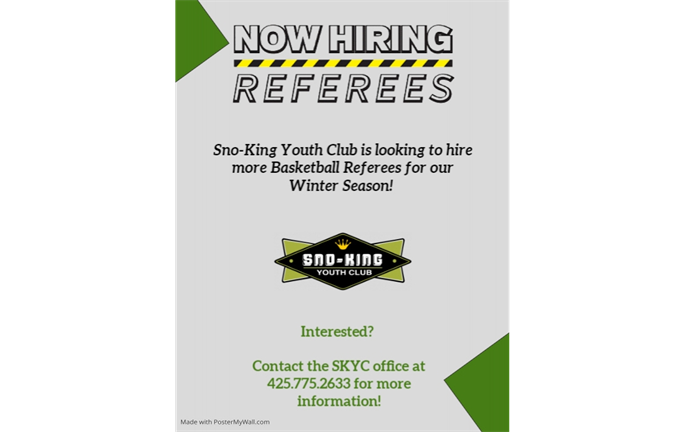Now Hiring Referees!